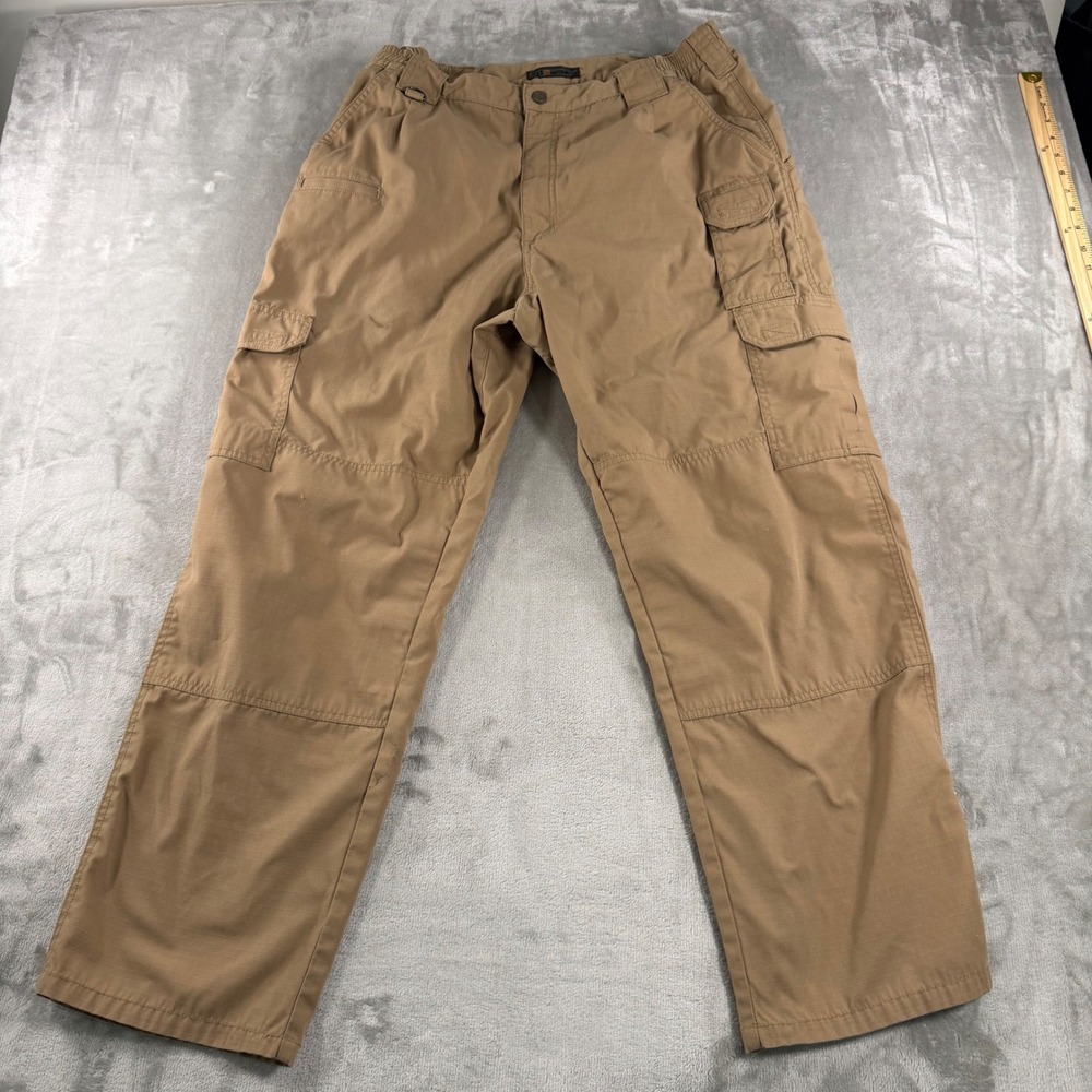 5.11 Tactical Mens Ripstop Cargo Pants Khaki Tan Work Outdoor 36x29